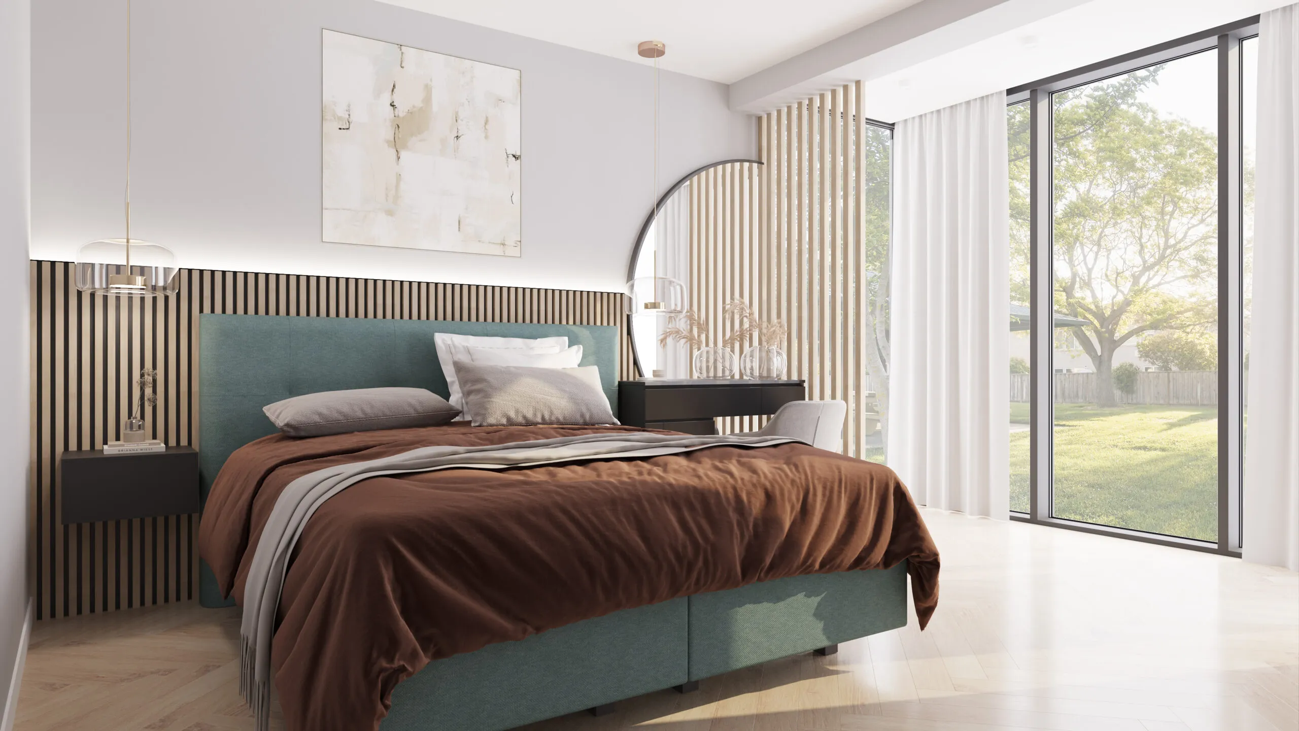 window on the background of the table